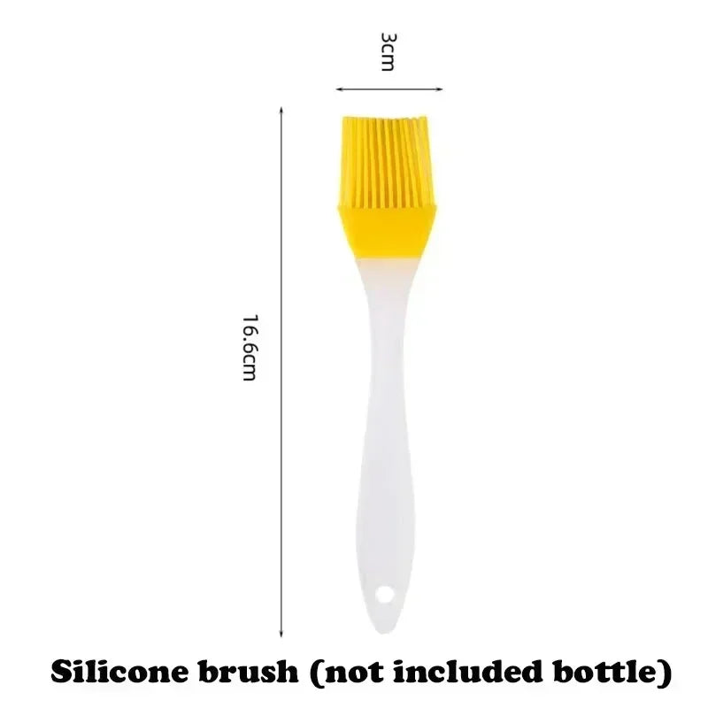 2in1 Oil Spray Bottle Dispenser Oil Jar Cruet BBQ 1-2PCS 500ml Plastic Spray Sprayer Kitchen Baking Roasting Picnic Kitchen Tool