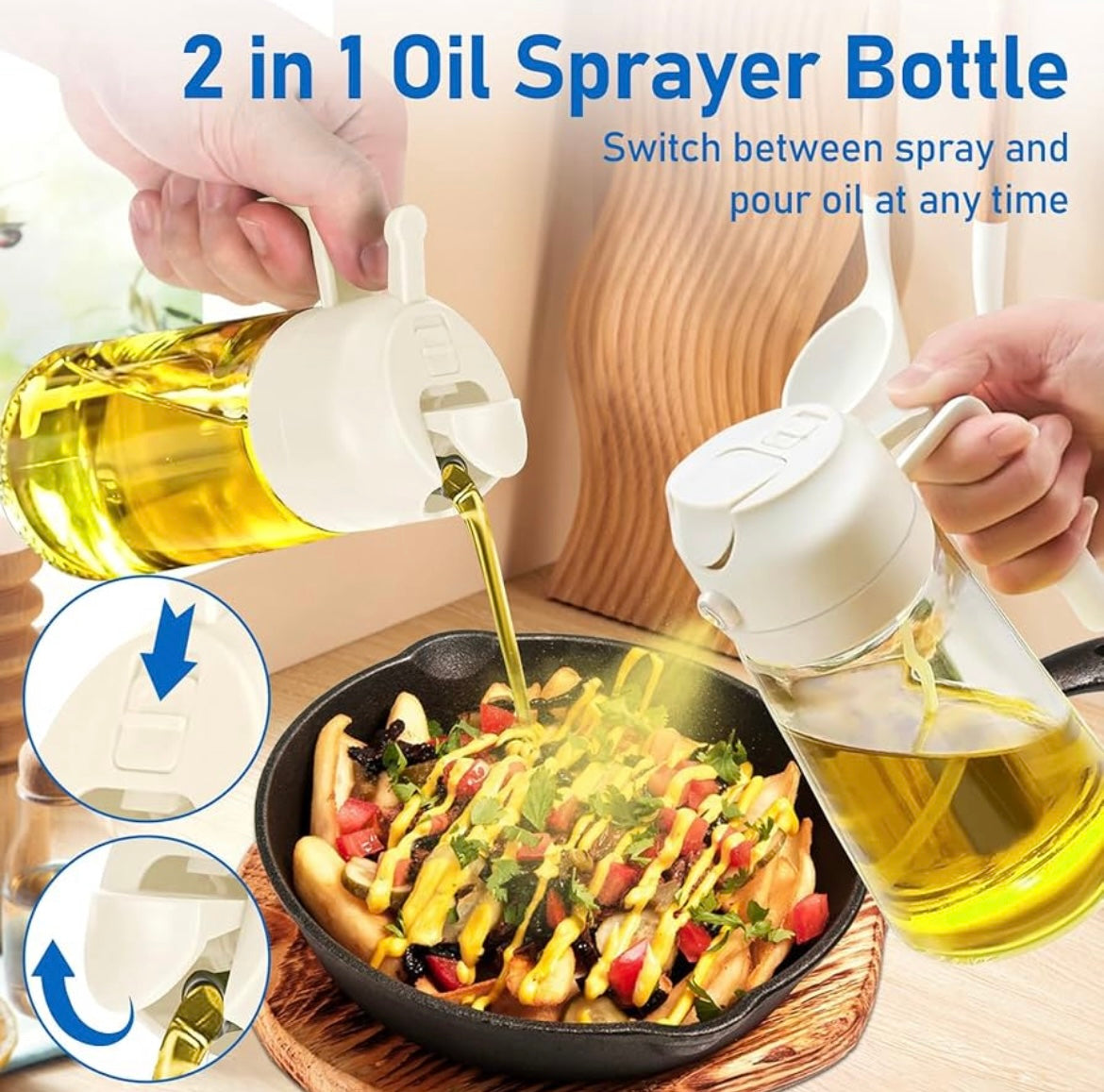 2-in-1-Ölsprühflaschenspender – 500 ml Küchenwerkzeug