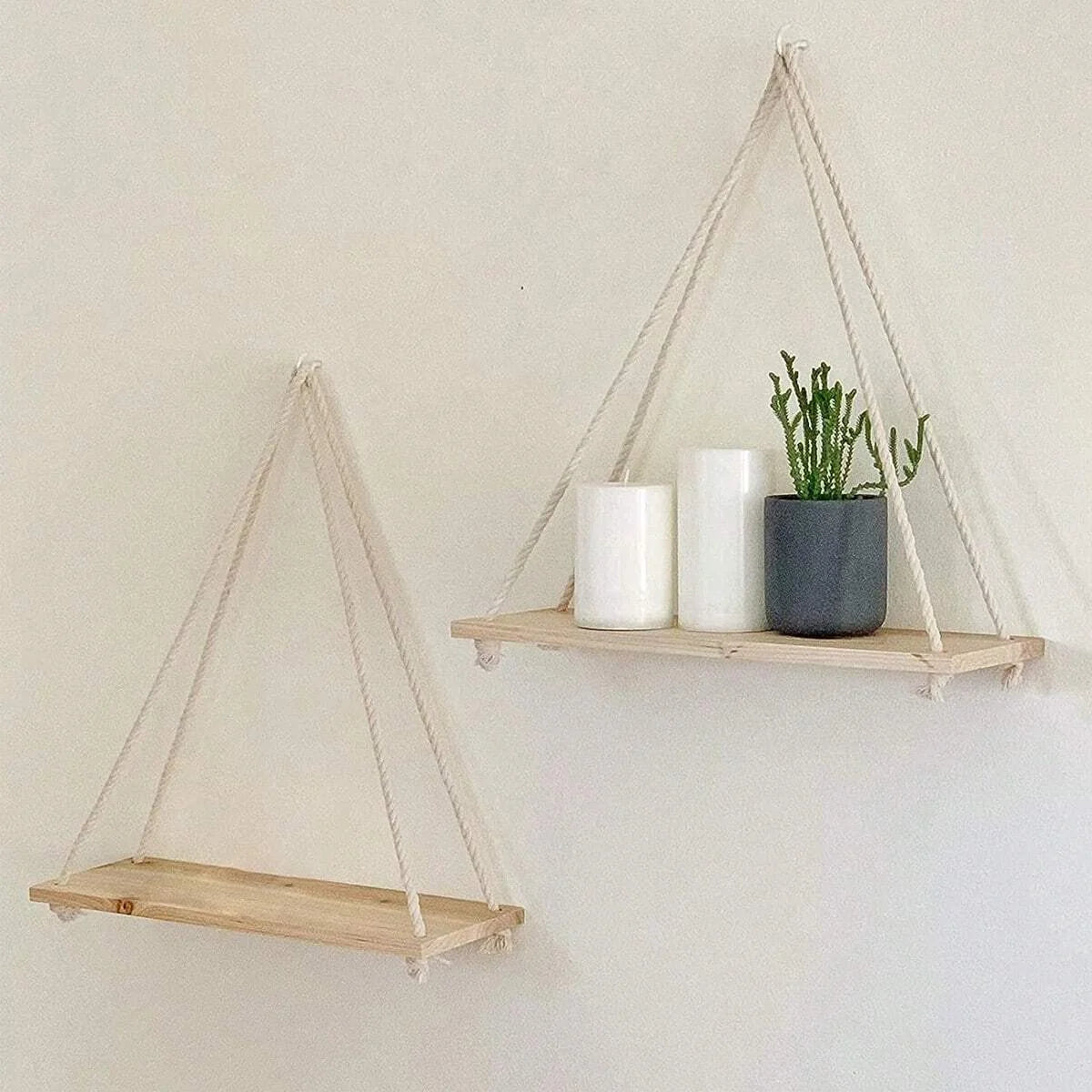 1PCS Wall decoration hanging rope flower pot storage rack wall hanging