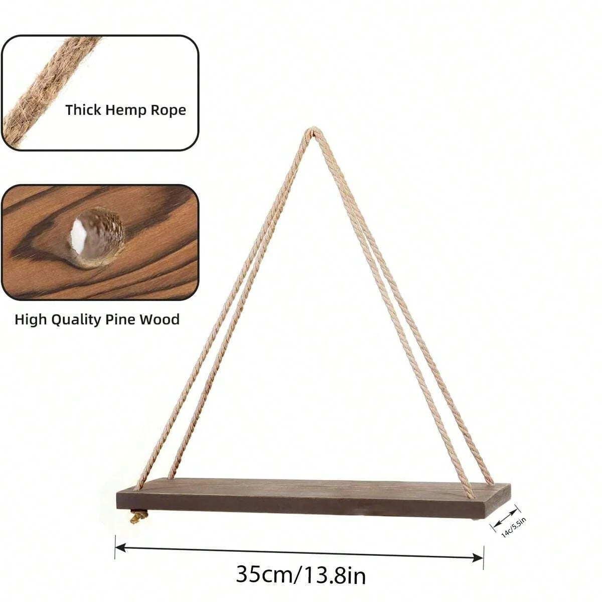 1PCS Wall decoration hanging rope flower pot storage rack wall hanging