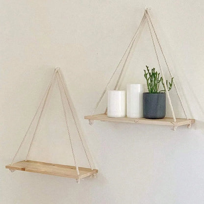 1PCS Wall decoration hanging rope flower pot storage rack wall hanging
