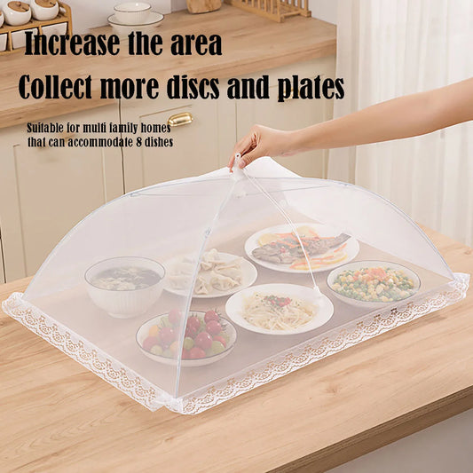 Food Cover Mesh Folding Washable Flies Tables Cover Insect Proof