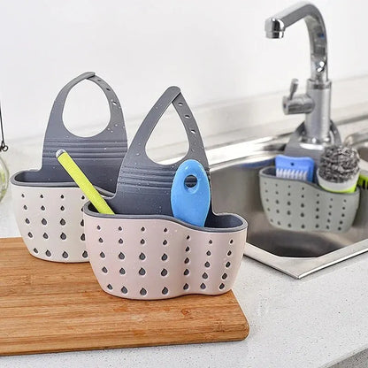 Home Storage Drain Basket Kitchen Sink Holder Adjustable Soap Sponge