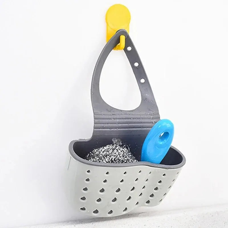 Home Storage Drain Basket Kitchen Sink Holder Adjustable Soap Sponge