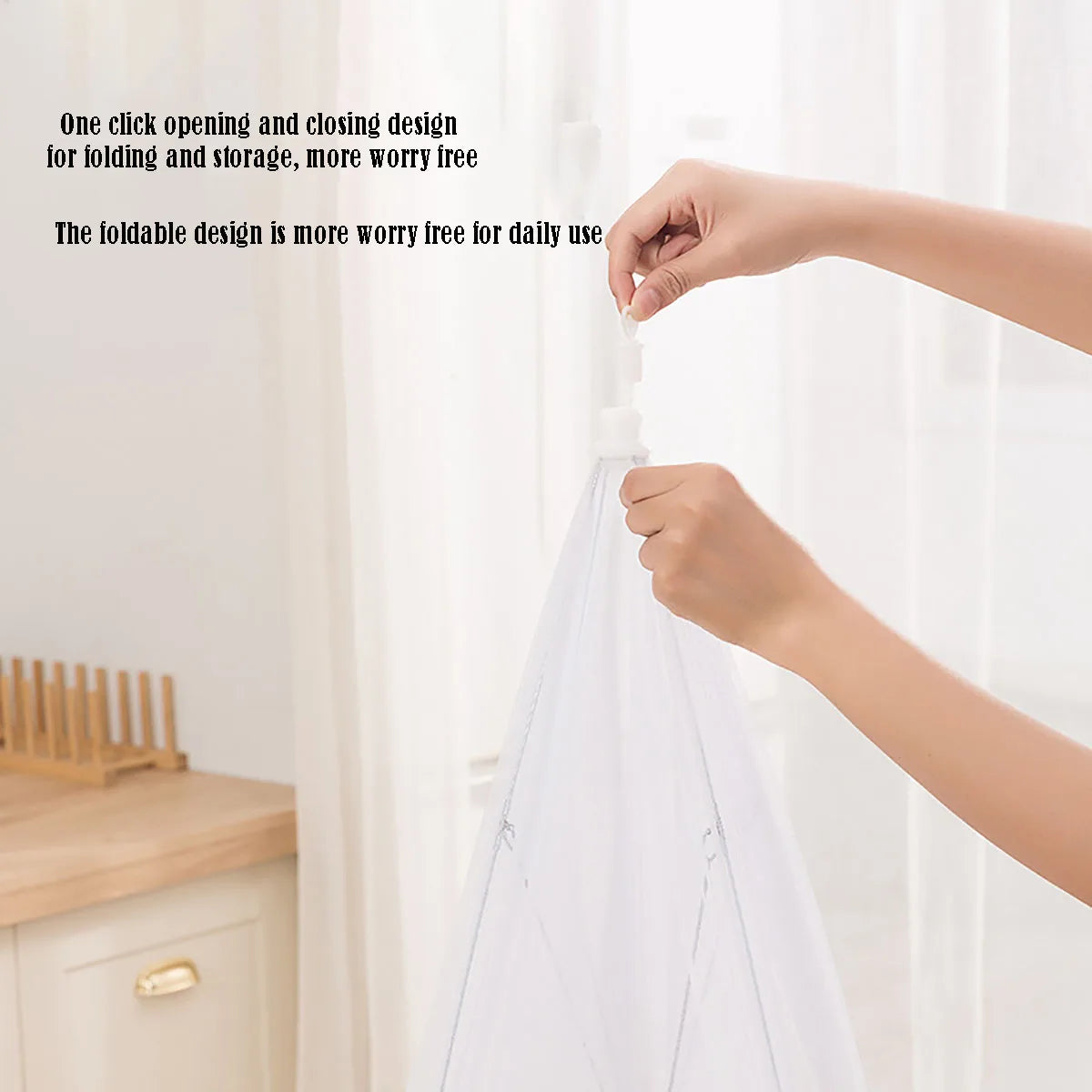 Food Cover Mesh Folding Washable Flies Tables Cover Insect Proof