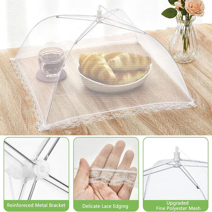 Food Cover Mesh Folding Washable Flies Tables Cover Insect Proof