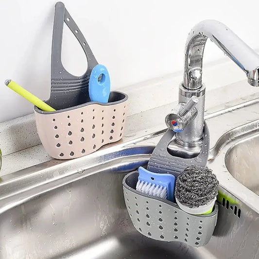 Home Storage Drain Basket Kitchen Sink Holder Adjustable Soap Sponge